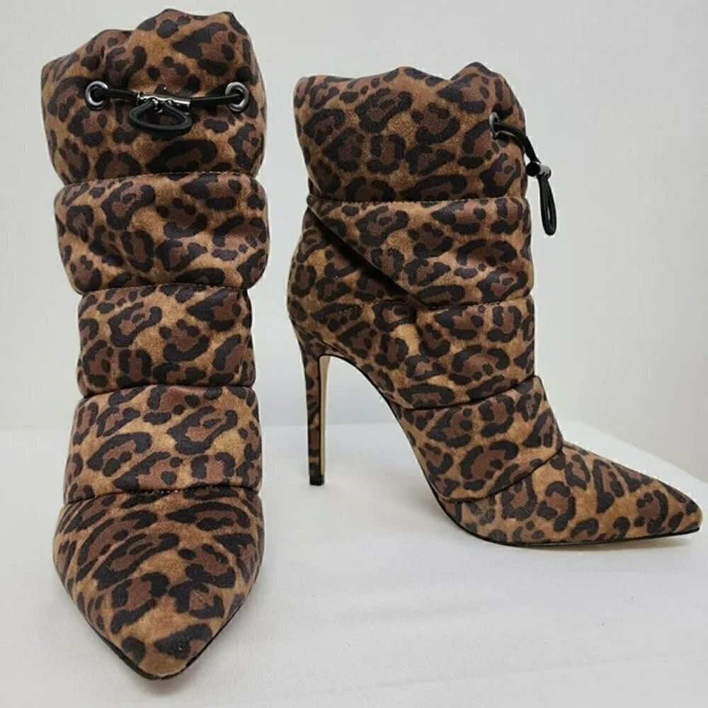 Jessica Simpson Animal Print Quilted Booties 7